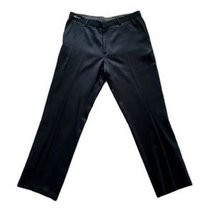 Greg Norman Men's Black Performance Golf Pants W36 L32 Pleated Front